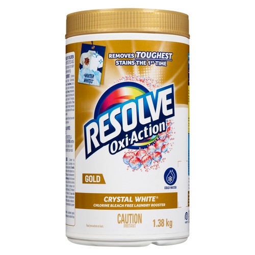 Resolve Oxi-Action Chlorine Bleach-Free Laundry Booster Crystal White Gold 1.38 kg
