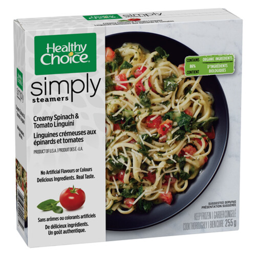 Healthy Choice Frozen Entrée Simply Steamers Creamy Spinach & Tomato Linguini 255 g  