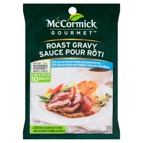 McCormick Gourmet Sauce Mix With 25% Less Salt Roast Gravy 32 g