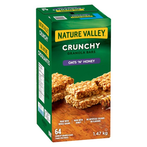 Nature Valley Granola Bars Whole Grains Oats & Honey 64 Bars 1.47 kg