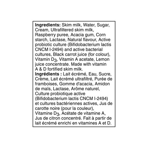 Activia Immune System Lactose-Free Probiotic Yogurt drink Raspberry 8 Pack