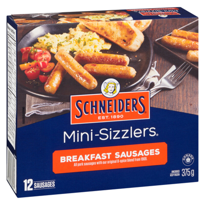 Schneiders Frozen MiniSizzlers Breakfast Sausages 375 g Voilà Online Groceries & Offers