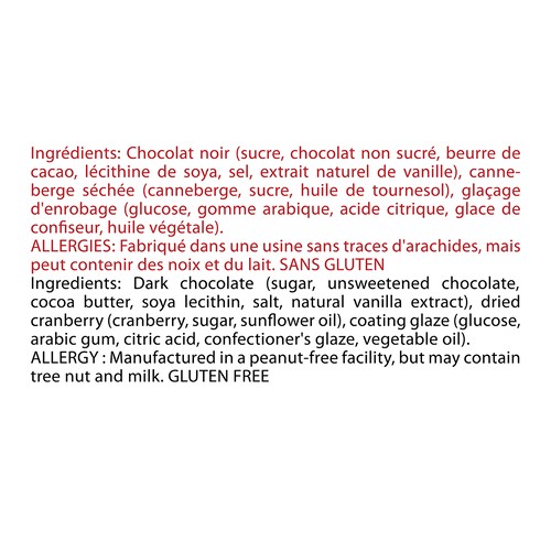 Nutra Fruit Dark Chocolate Cranberries 325 g