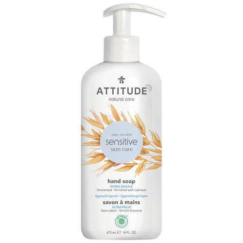 Attitude Sensitive Skin Hand Soap Extra Gentle Fragrance Free 473 ml