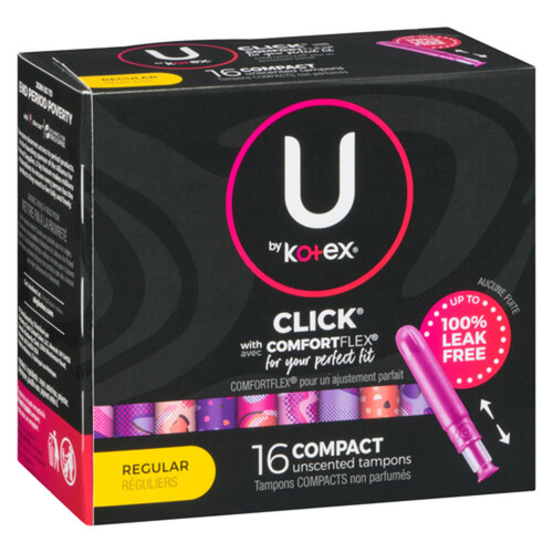 Voilà Online Grocery Delivery U by Kotex Click Tampons, Regular