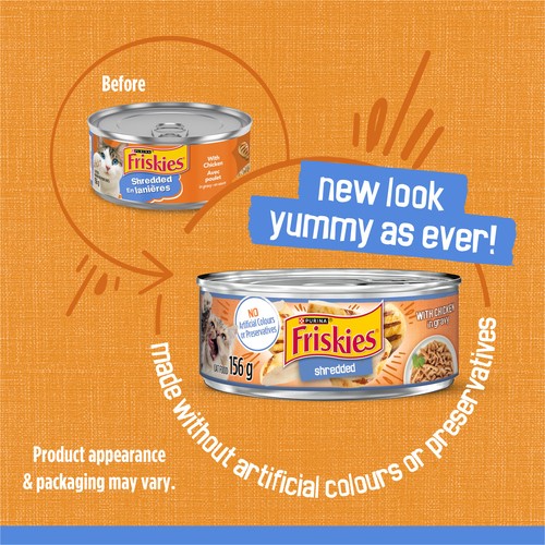 Friskies Shredded Wet Cat Food Chicken in Gravy 156 g