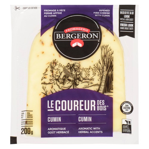 Bergeron Lactose Free Pieces Cheese Coureur Des Bois Cumin 200 g