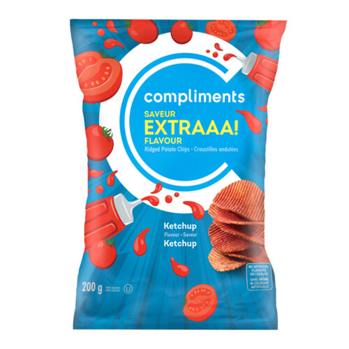 Compliments Extraaa! Ridged Potato Chips Ketchup 200 g
