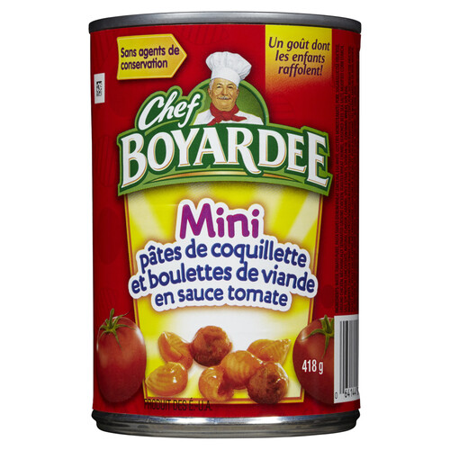 Chef Boyardee Mini Pasta Shells & Meatballs In Tomato Sauce 418 g