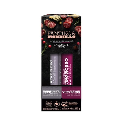Fantino & Mondello Salametti Duo Pepe Nero & Vino Rosso Festive 350 g