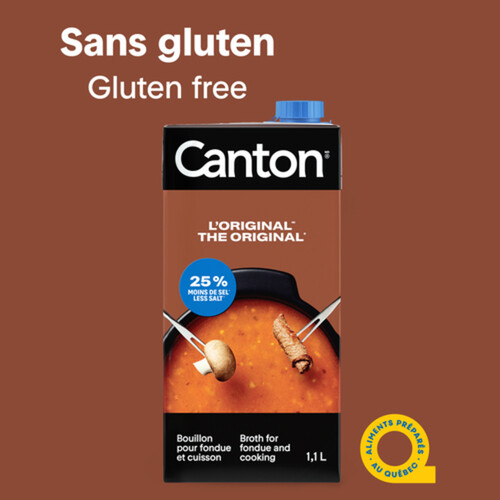 Canton 25% Less Salt Broth for Fondue and Cooking The Original 1.1 L