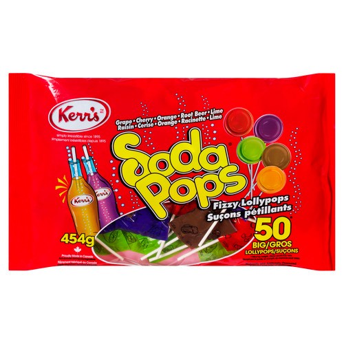 Kerr's Soda Pops Fizzy Lollypops 454 g