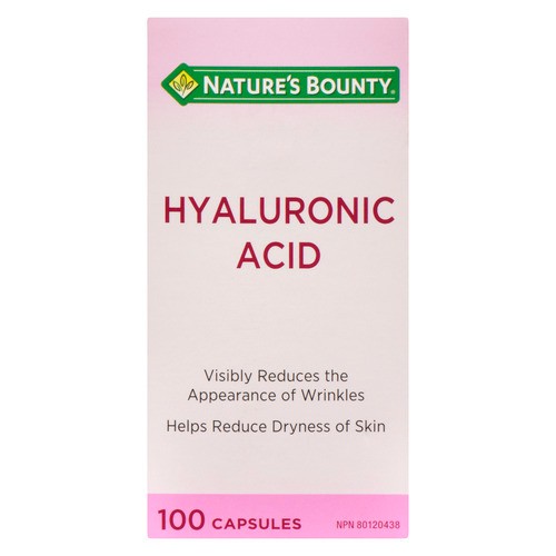 Nature's Bounty Supplement Hyaluronic Acid Capsules 100 Count
