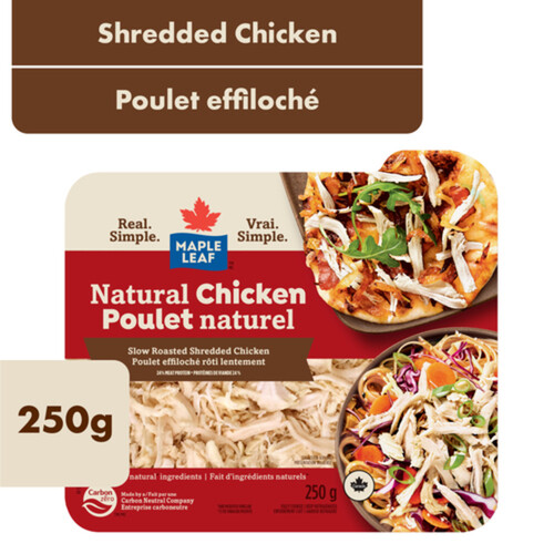 Maple Leaf Deli Shredded Natural Chicken Slow Roasted 250 g