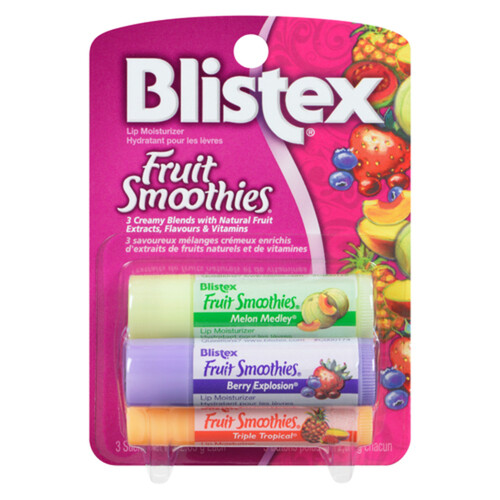 Blistex Lip Balm Fruit Smoothies 3 Pack 8.5 g