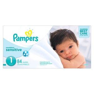 Pampers Diapers Swaddlers Sensitive Super Pack Size 1 84 Count