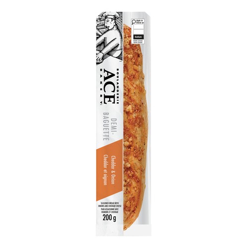 ACE Bakery Seasoned Bread Demi-Baguette Cheddar Onion 200 g