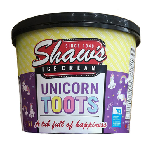 Shaw's Ice Cream Unicorn Toots Ice Cream 1.5 L