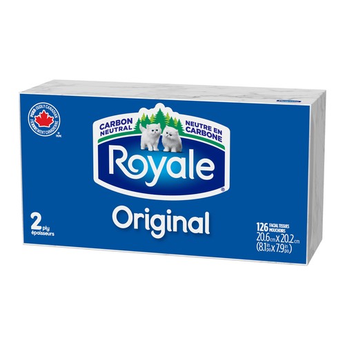 Royale Original Facial Tissue 1 Flat Box x 126 Sheets
