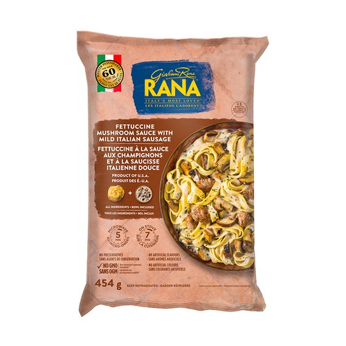 Rana Fettuccine Mushroom Sauce With Mild Italian Sausage 454 g
