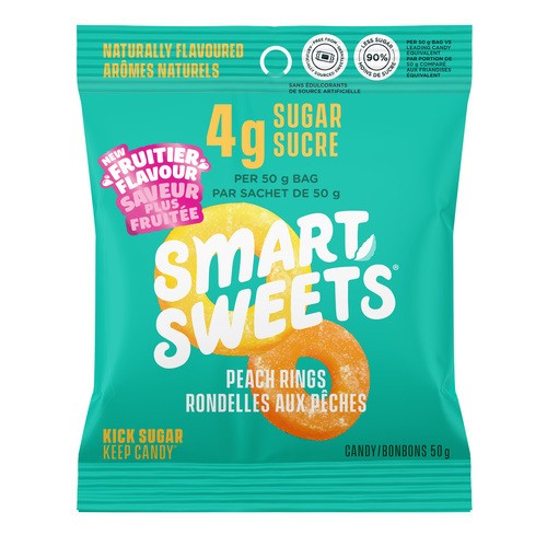 SmartSweets Candy Peach Rings 50 g