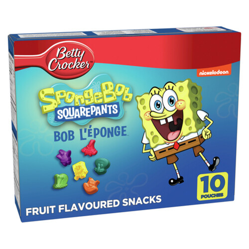 Betty Crocker Gluten-Free SpongeBob SquarePants Animated Edition Fruit Snacks 226 g
