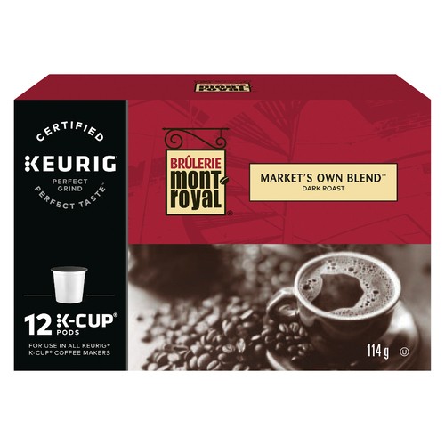Brulerie Mont-Royal Coffee Pods Market's Own Blend 12 K-Cups Dark Roast 114 g