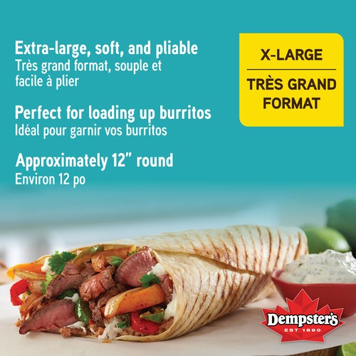 Dempster’s Burrito Tortillas White Extra Large 600 g