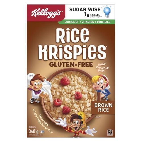 Kellogg's Rice Krispies Gluten-Free Cereal Brown Rice 340 g