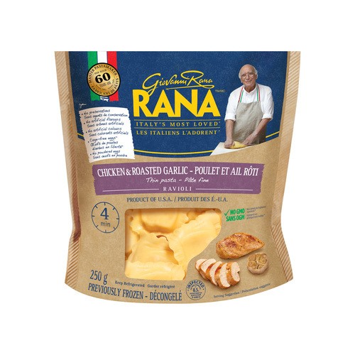 Rana Thin Pasta Ravioli Chicken And Roasted Garlic 250 g