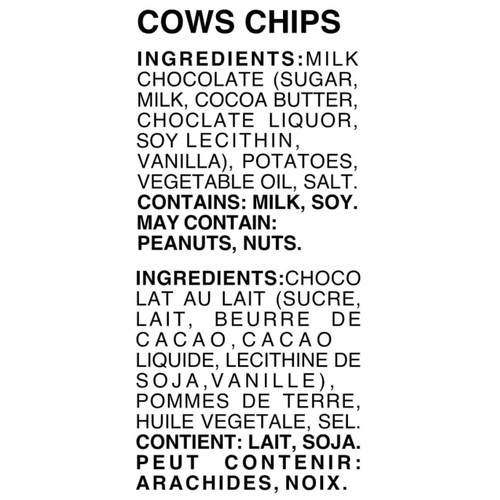 Cow Chips Small Chocolate Covered Potato Chips 90 g