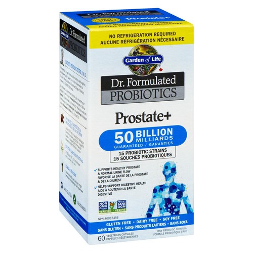 Garden Of Life Gluten-Free Probiotics Prostate+ Vegetarian Capsules 60 Count
