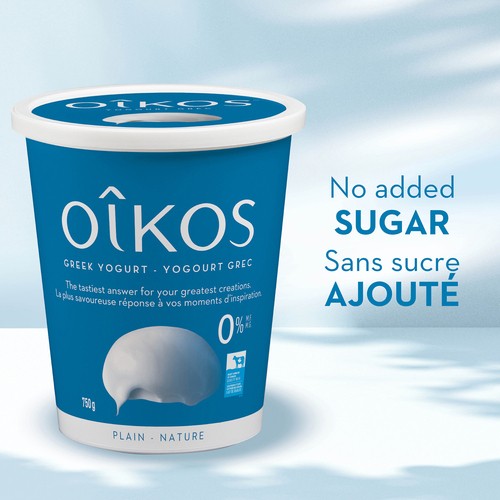 Oikos Fat-Free 0% Greek Yogurt Plain 750 g