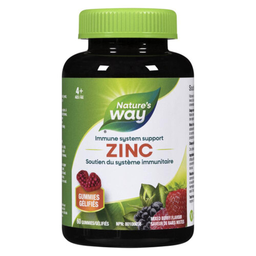 Nature's Way Zinc Gummies Mixed Berry 60 Count