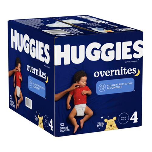 Huggies Diapers Overnites Size 4 52 Count