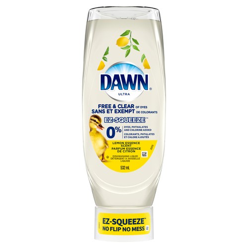 Dawn Free & Clear Dish Detergent Lemon Essence 532 ml