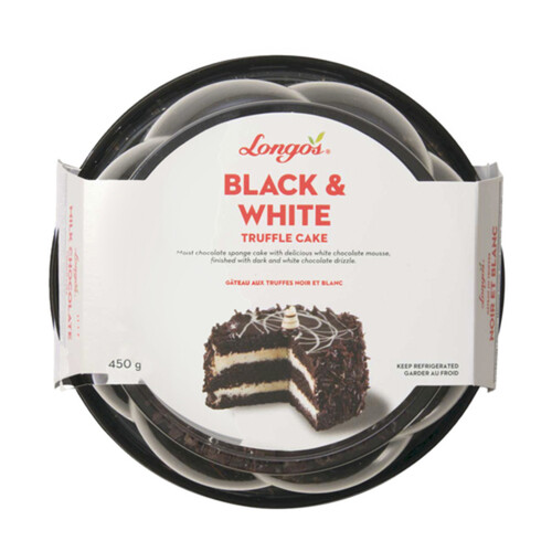 Longo's Frozen Truffle Cake Black And White 5-Inch 450 g