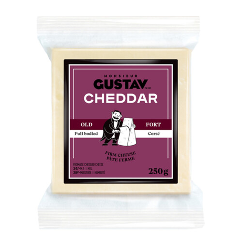 Monsieur Gustav Old White Cheddar Cheese 250 g