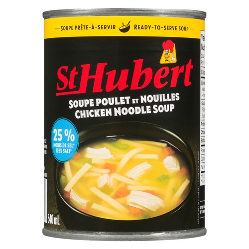 St-Hubert Less Salt Chicken Noodle Soup 540 ml