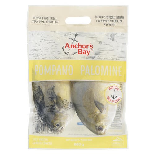 Anchor's Bay Frozen Fish Whole Pompano 800 g
