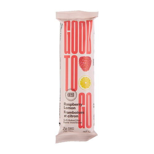 Good To Go Gluten-Free Keto Snack Bars Raspberry Lemon 9 x 40 g