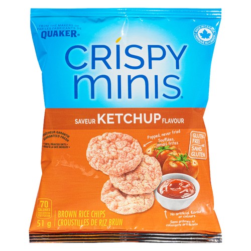 Quaker Crispy Minis Gluten-Free Brown Rice Chips Ketchup 51 g