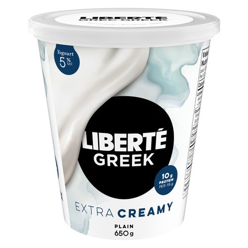 Liberté Greek 5% Extra Creamy Yogurt Plain High Protein 650 g