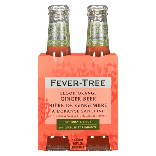 Fever Tree Ginger Beer Blood Orange 4 x 200 ml (bottles)