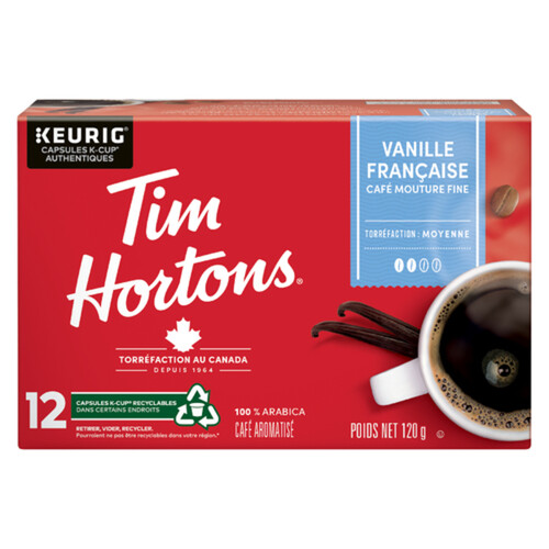 Tim Hortons Coffee Pods French Vanilla 12 K-Cups 120 g