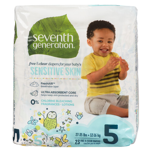 Seventh Generation Baby Diapers Size 5 23 Count