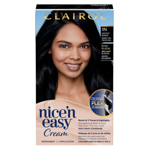 Clairol Nice N Easy Hair Colour Base 1N Deepest Black 