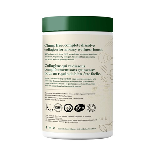 Great Lakes Wellness Collagen Peptides Powder Unflavoured 284 g