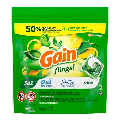 Gain Flings Laundry Pods Original 10 Pods 340 g