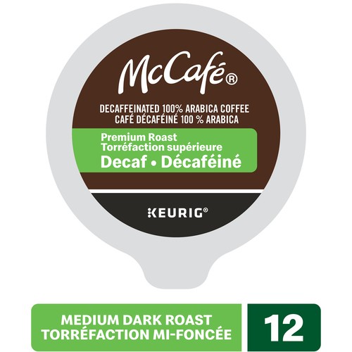 McCafé Coffee Pods Medium Dark Roast Decaffeinated 12 K-Cups 129 g